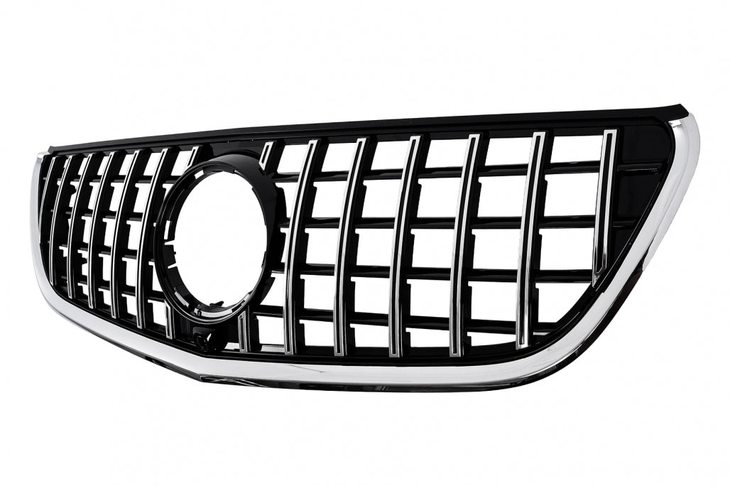 Front Grille Panamericana GT-R Style Black Chrome for Mercedes Vito W447 (2020-Up)