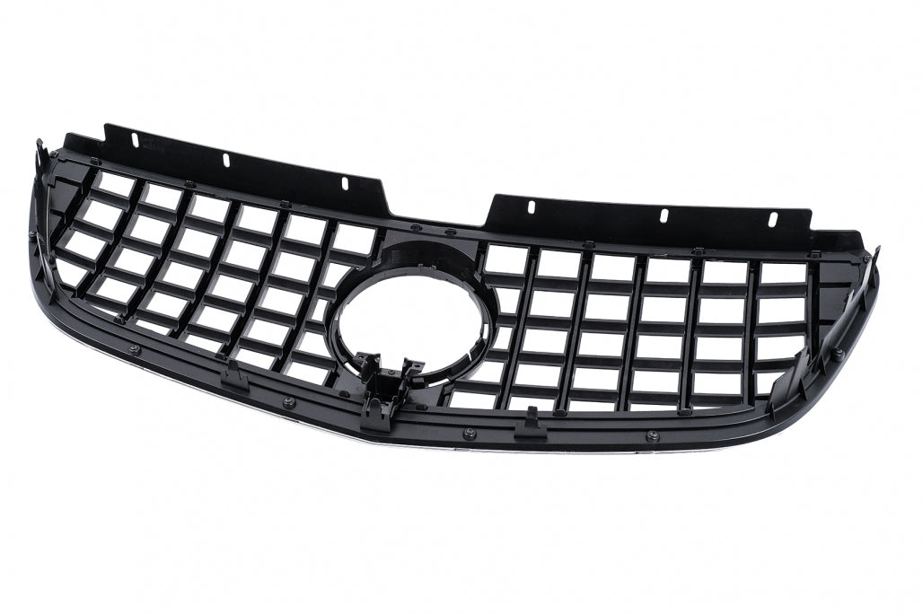 Front Grille Panamericana GT-R Style Black Chrome for Mercedes Vito W447 (2020-Up)