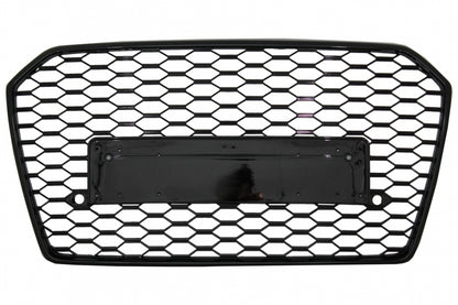 Front Grille RS6 Design Piano Black for Audi A6 C7 4G Facelift (2015–2018)