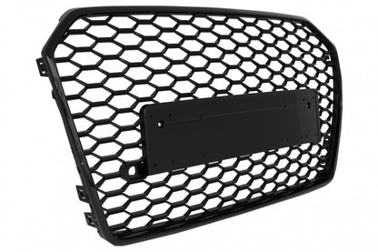 Front Grille RS6 Design Piano Black for Audi A6 C7 4G Facelift (2015–2018)