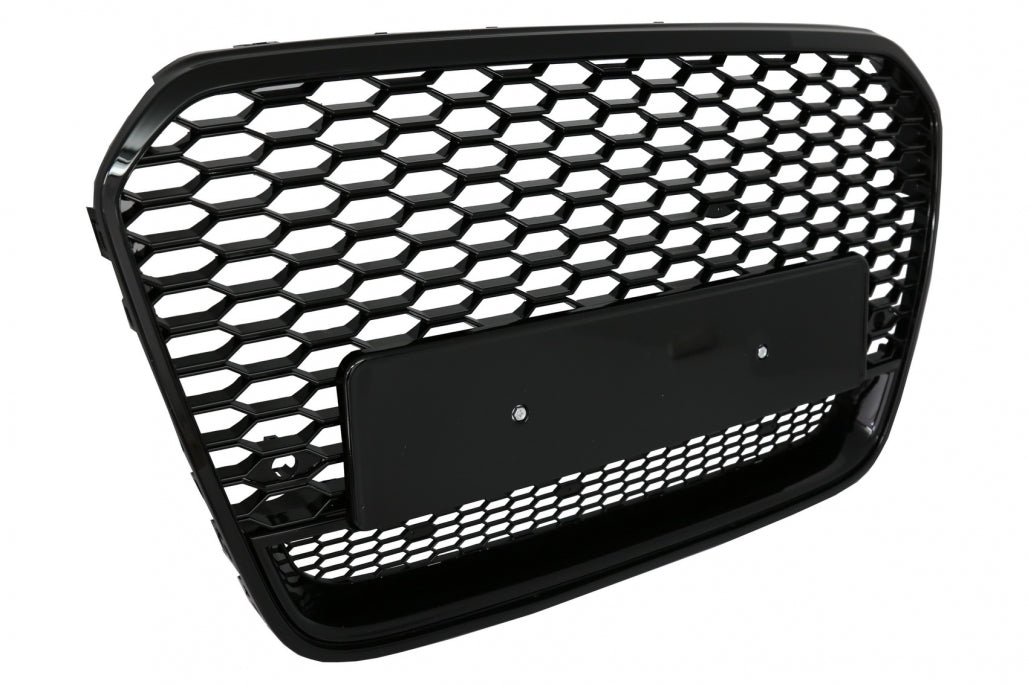 Front Grille RS6 Design Piano Black for Audi A6 C7 4G Pre-Facelift (2011–2014)