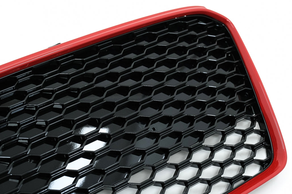 Front Grille RS Design for Audi R8 42 1st Generation Facelift (2013–2015) Glossy Black Red