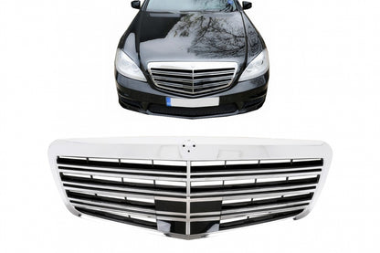 Front Grille S63 S65 Design for Mercedes S-Class W221 Facelift (2010–2013)