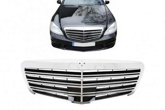 Front Grille S63 S65 Design for Mercedes S-Class W221 Facelift (2010–2013)