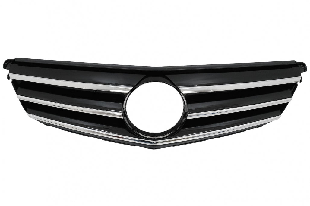 Front Grille Sport Design Black for Mercedes C-Class W204 S204 (2007–2014)