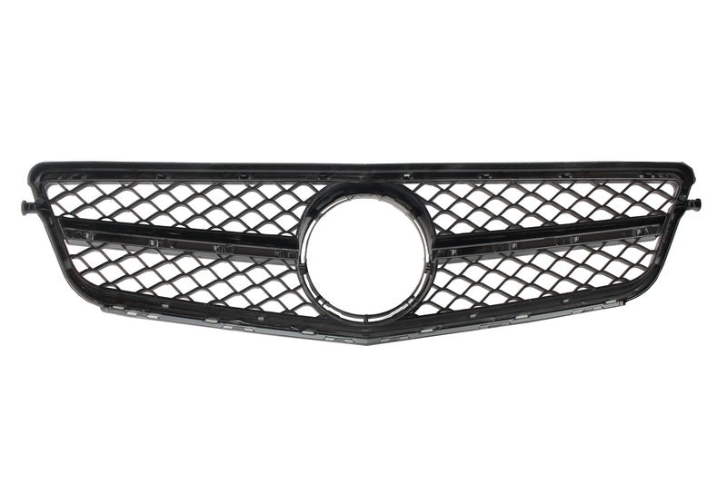 Front Grille Sport Design Piano Black for Mercedes C-Class W204 S204 (2007–2014)