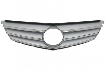 Front Grille Sport Design Silver for Mercedes C-Class W204 S204 (2007–2014)