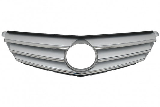 Front Grille Sport Design Silver for Mercedes C-Class W204 S204 (2007–2014)