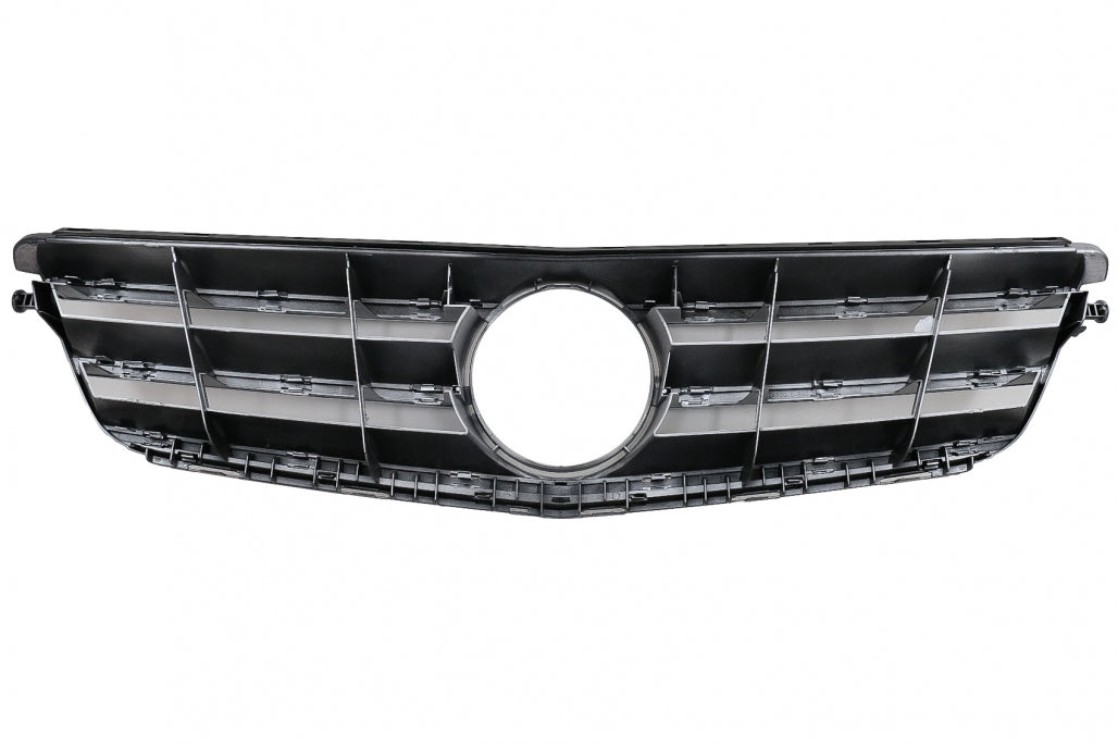 Front Grille Sport Design Silver for Mercedes C-Class W204 S204 (2007–2014)