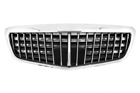 Front Grille Vertical Design Chrome for Mercedes S-Class W221 Facelift (2010–2013)