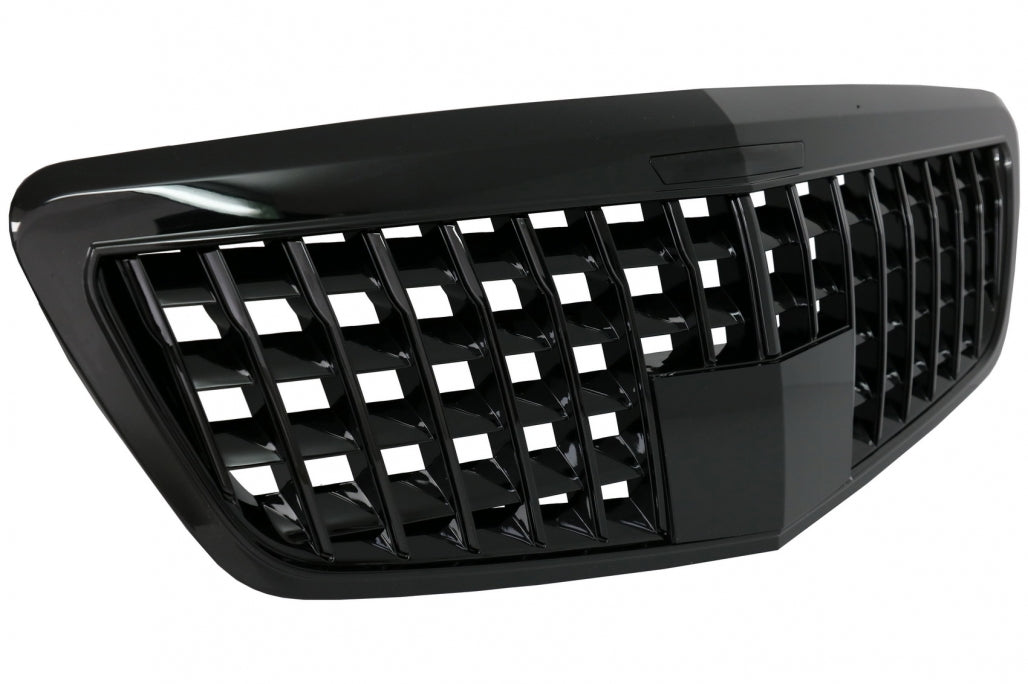 Front Grille Vertical Design Piano Black for Mercedes S-Class W221 Facelift (2010–2013)