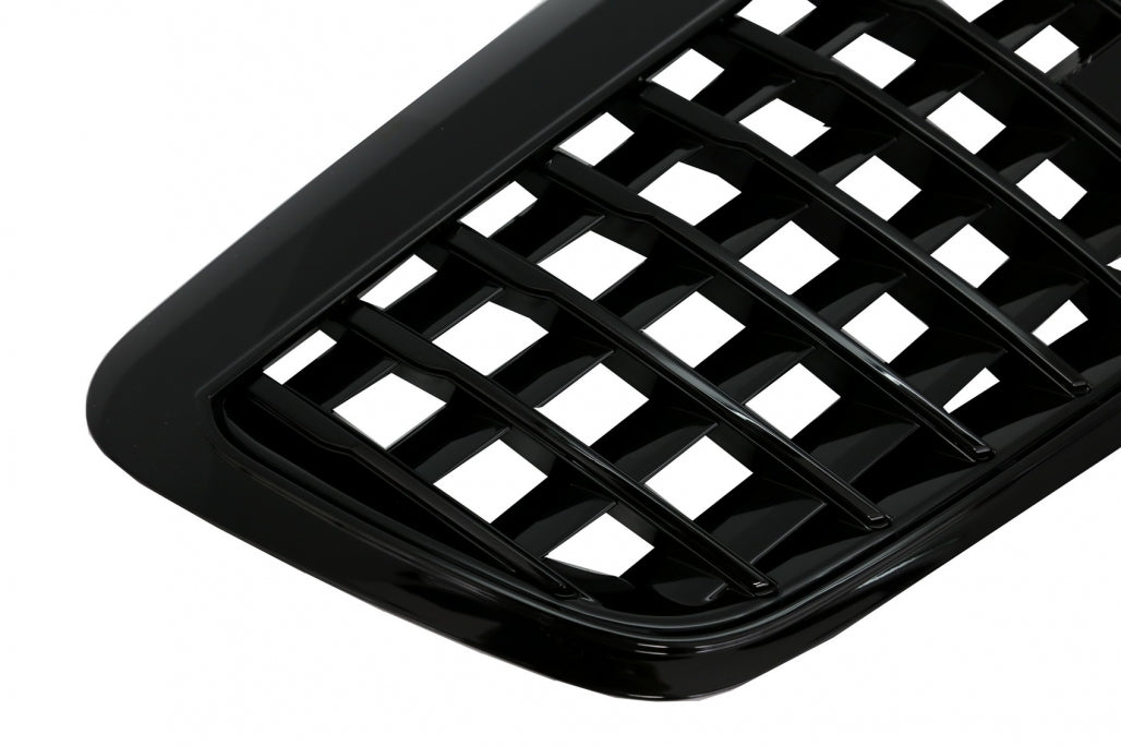 Front Grille Vertical Design Piano Black for Mercedes S-Class W221 Facelift (2010–2013)