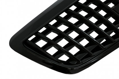 Front Grille Vertical Design Piano Black for Mercedes S-Class W221 Facelift (2010–2013)