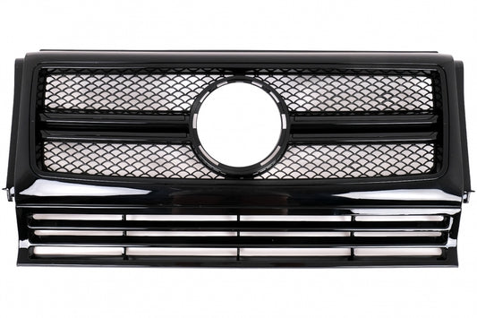 Front Grille for Mercedes G-Class W463 (1990–2012) G63 G65 Design Full Piano Black Edition