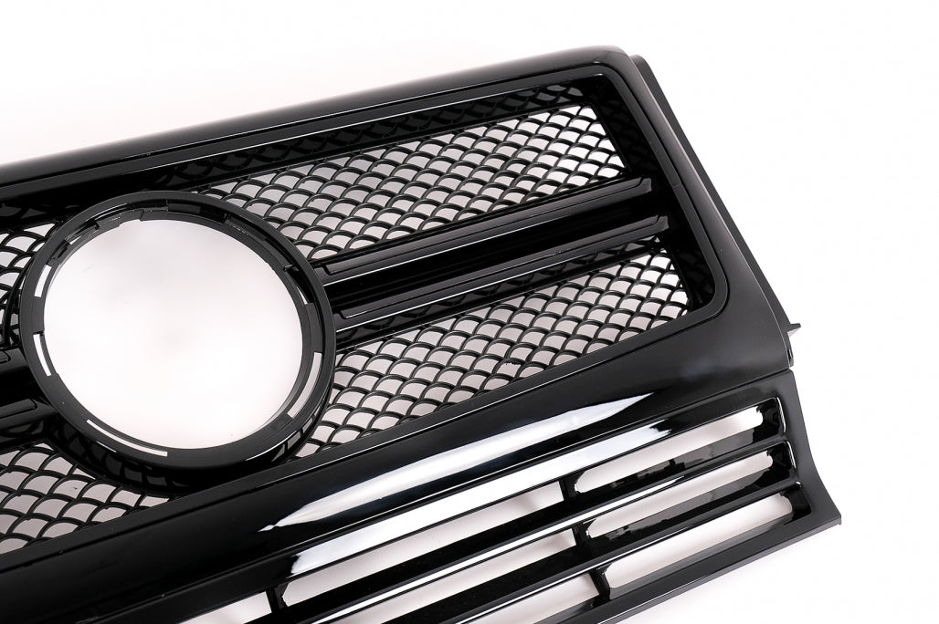 Front Grille for Mercedes G-Class W463 (1990–2012) G63 G65 Design Full Piano Black Edition