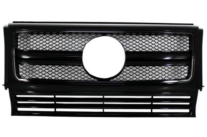 Front Grille for Mercedes G-Class W463 (1990–2017) G63 G65 Design Full Piano Black