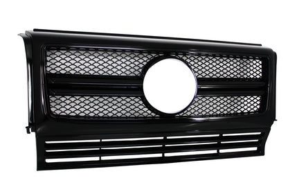 Front Grille for Mercedes G-Class W463 (1990–2017) G63 G65 Design Full Piano Black
