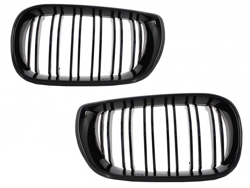 Front Kidney Grilles Double Stripe M Design for BMW 3 Series E46 Facelift Sedan Touring (2001–2005)
