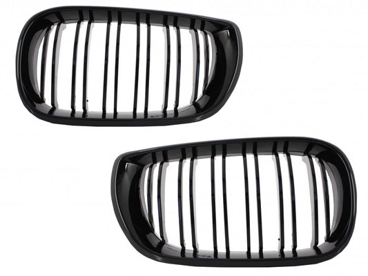 Front Kidney Grilles Double Stripe M Design for BMW 3 Series E46 Facelift Sedan Touring (2001–2005)