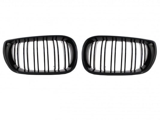 Front Kidney Grilles Double Stripe M Design for BMW 3 Series E46 Facelift Sedan Touring (2001–2005)