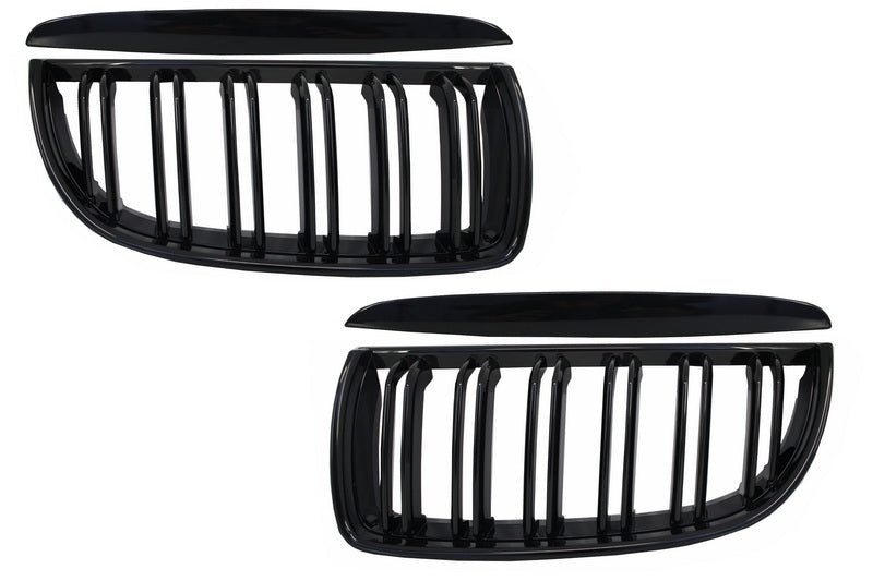 Front Kidney Grilles for BMW 3 Series E90 E91 (2005–2008) Pre-LCI Double Stripe M Design