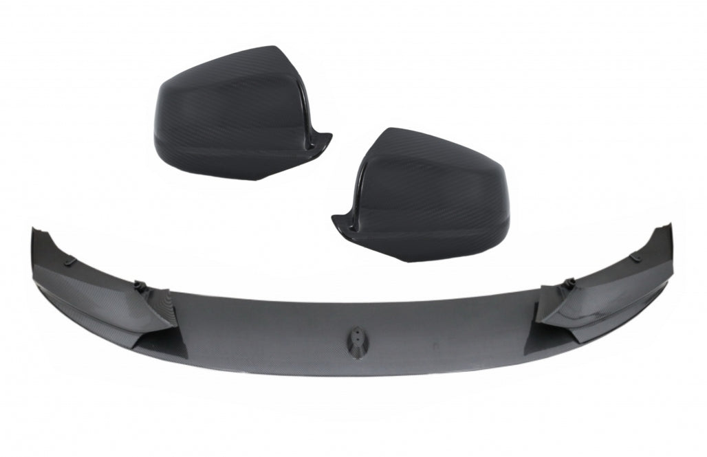 Front Lip Carbon Coated with Mirror Covers M-Performance Kit for BMW 5 Series F10 F11 (2011–2013)