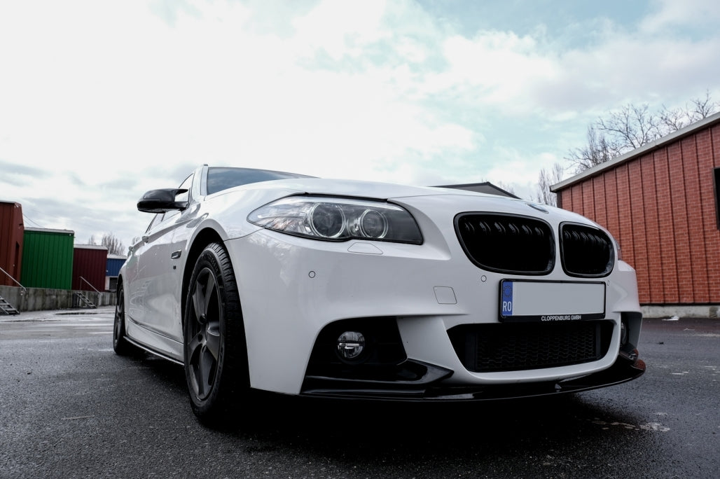 Front Lip Spoiler M Design Shiny Black for BMW 5 Series F10 F11 (2011–2017)