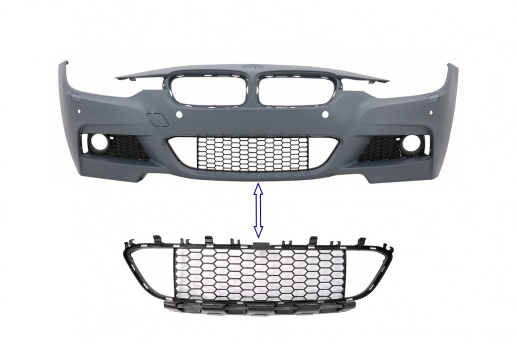 Front Lower Grille Center Black for BMW 3 Series F30 F31 M-Tech (2011–2019)