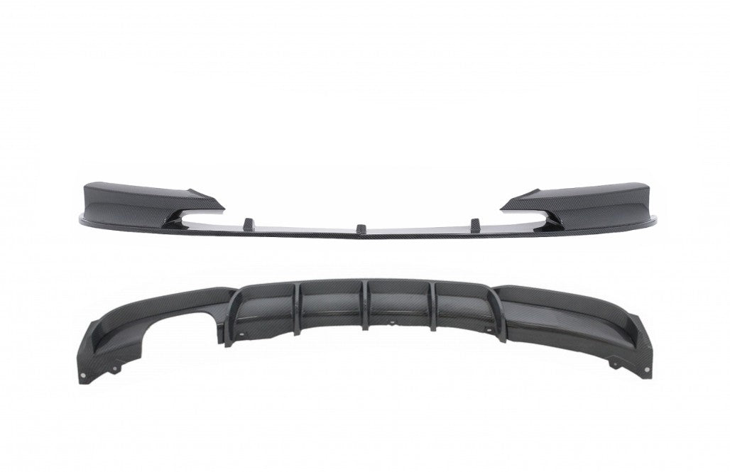 Front Splitter and Rear Diffuser M-Performance Carbon Look for BMW 3 Series F30 F31 (2011–Up)
