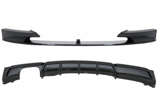 Front Splitter and Rear Diffuser M-Sport Design Piano Black for BMW 3 Series F30 F31 (2011–Up)