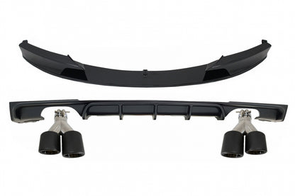 Front Splitter and Rear Diffuser with Exhaust Tips M Design for BMW 3 Series F30 F31 (2011–Up)