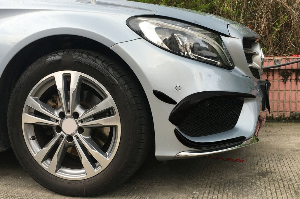 Front Splitters C43 Design Piano Black for Mercedes C-Class W205 S205 C205 A205 (2015–2018)