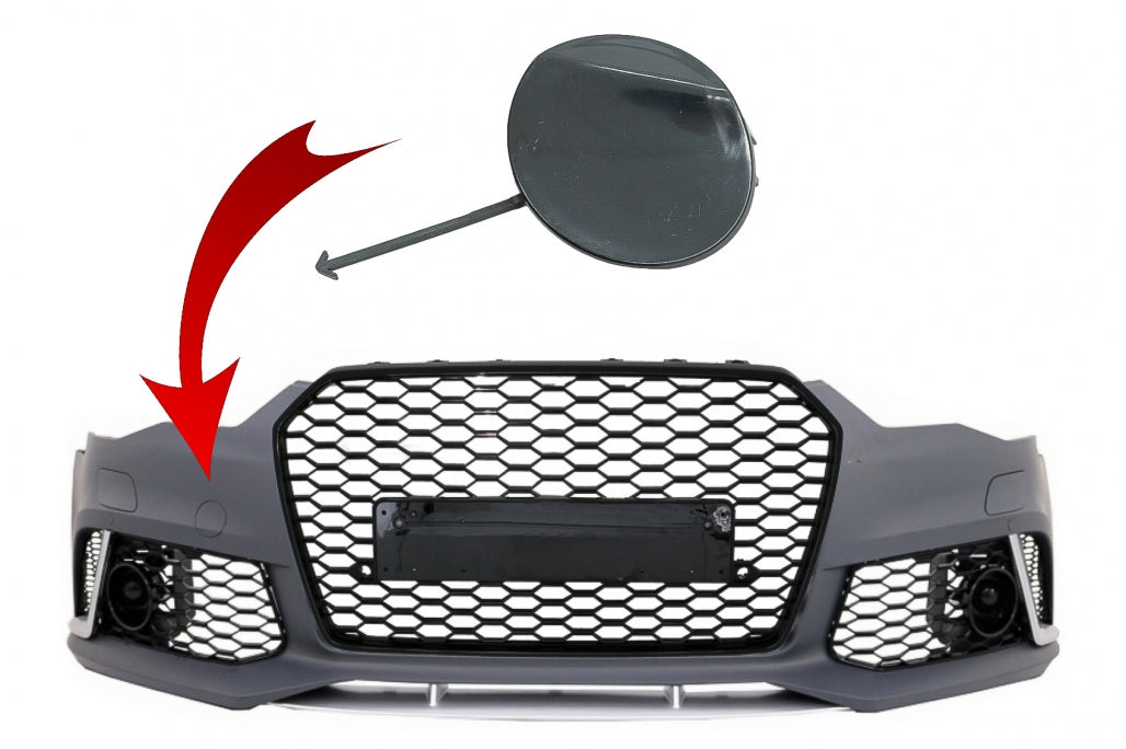 Front Tow Hook Cover RS6 Design for Audi A6 C7 4G Facelift (2011–2018)