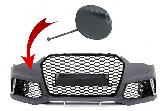 Front Tow Hook Cover RS6 Design for Audi A6 C7 4G Facelift (2011–2018)