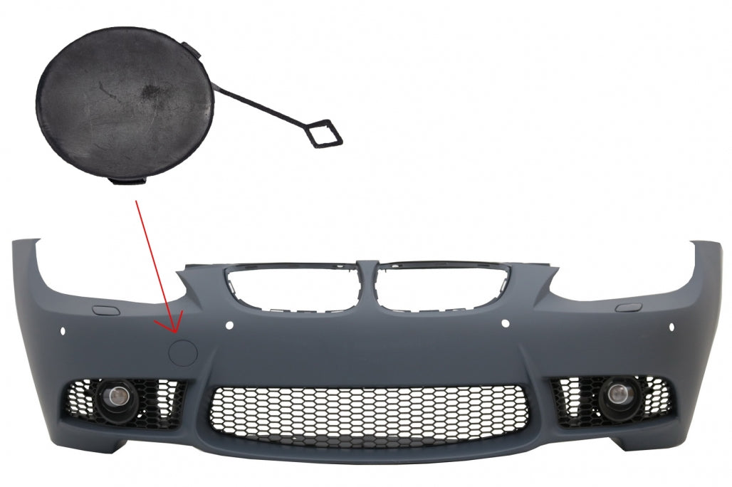 Front Tow Hook Cover for BMW 3 Series E90 E91 (2004–2011) E92 E93 M3 (2006–2009) M3 Design Bumper
