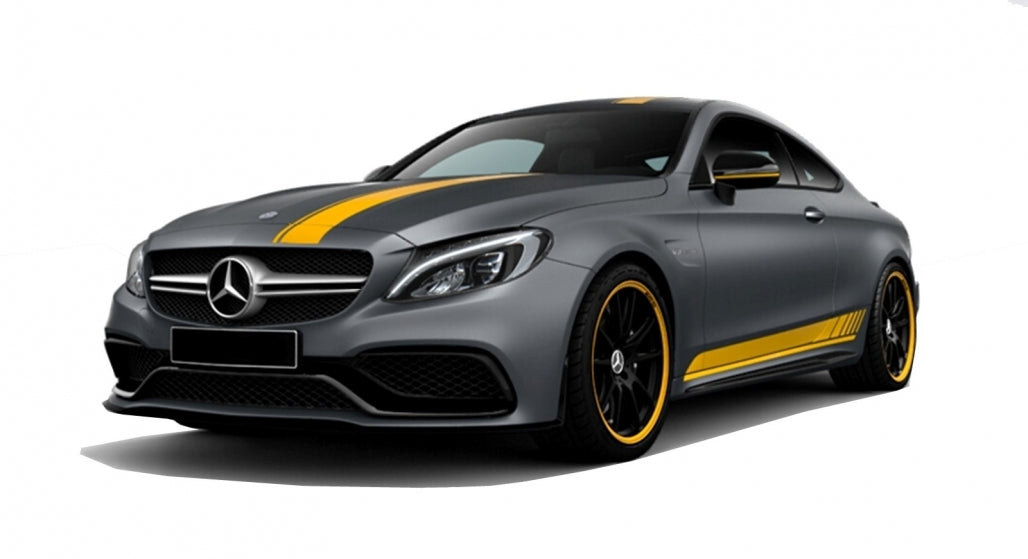 Full Decal Set Matte Yellow for Mercedes C-Class C205 A205 (2014–Up)