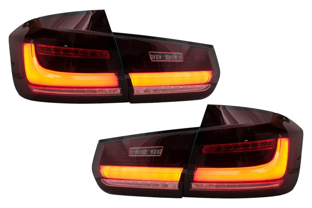 Full LED Bar Taillights Red Clear for BMW 3 Series F30 LHD (2011–2019)