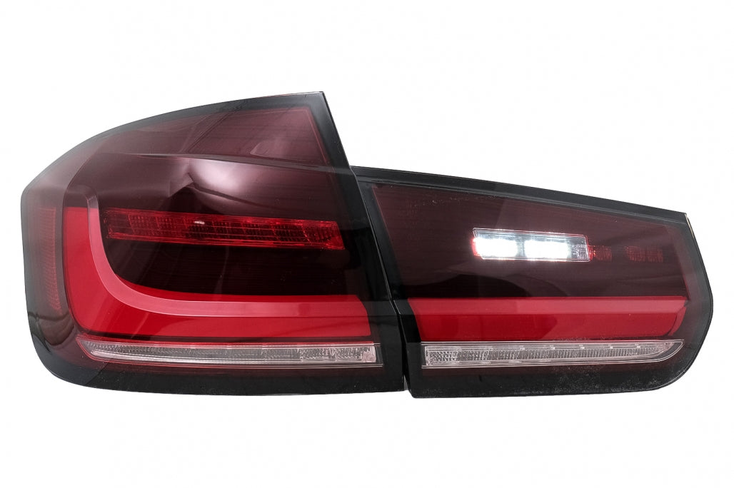 Full LED Bar Taillights Red Clear for BMW 3 Series F30 LHD (2011–2019)