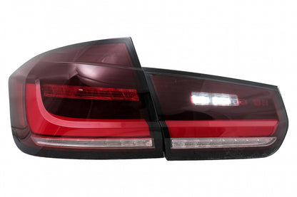Full LED Bar Taillights Red Clear for BMW 3 Series F30 LHD (2011–2019)