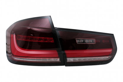 Full LED Bar Taillights Red Clear for BMW 3 Series F30 LHD (2011–2019)