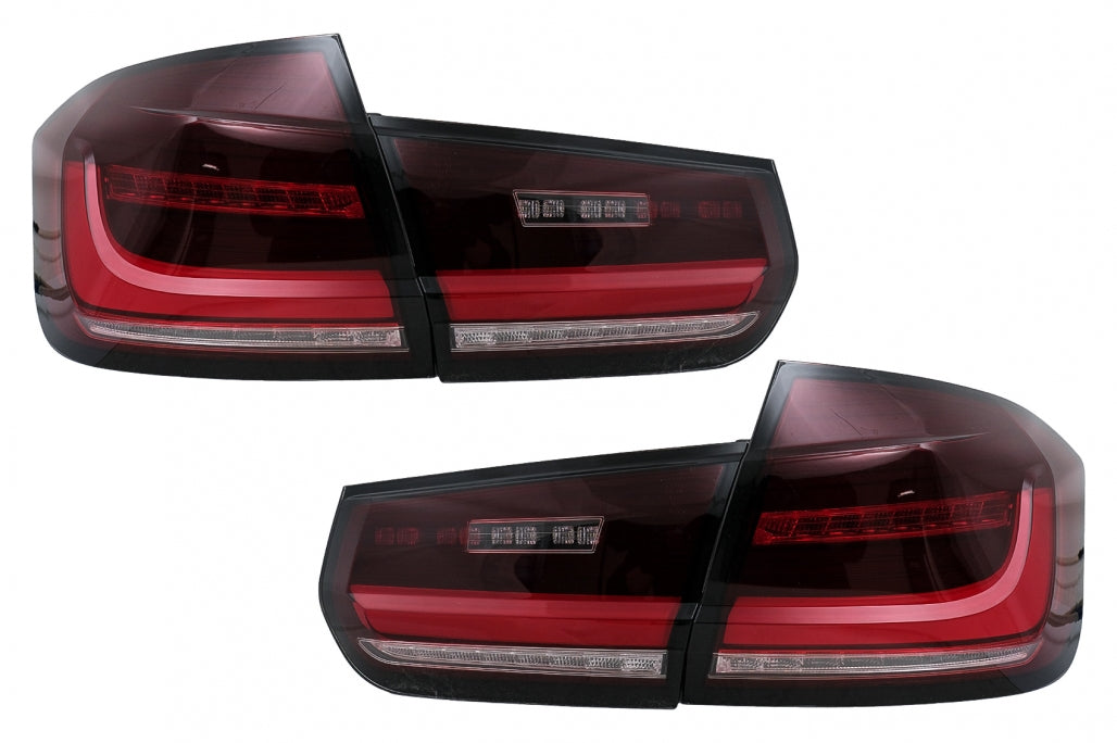 Full LED Bar Taillights Red Clear for BMW 3 Series F30 LHD (2011–2019)