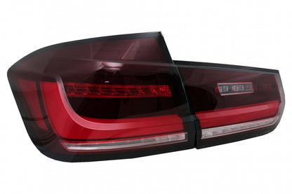 Full LED Bar Taillights Red Clear for BMW 3 Series F30 LHD (2011–2019)