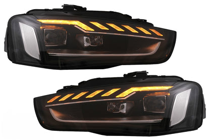 Full LED Headlights A4 B9.5 Design with Dynamic Sequential Turn Signals for Audi A4 B8.5 Facelift (2012–2015)