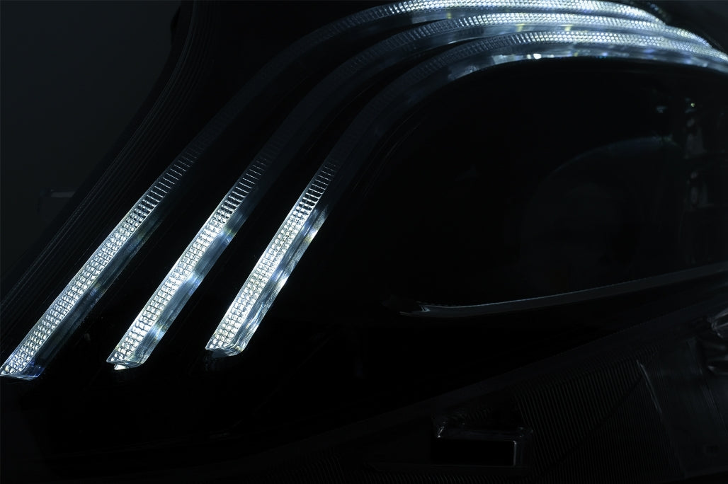 Full LED Headlights Black for Mercedes V-Class W447 (2016–2020) Halogen LHD