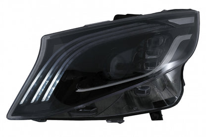 Full LED Headlights Black for Mercedes V-Class W447 (2016–2020) Halogen LHD