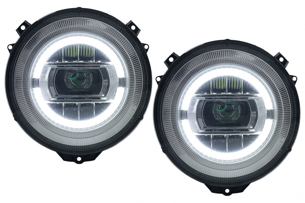 Full LED Headlights Chrome Facelift 2018 Design for Mercedes G-Class W463 (2005–2017)