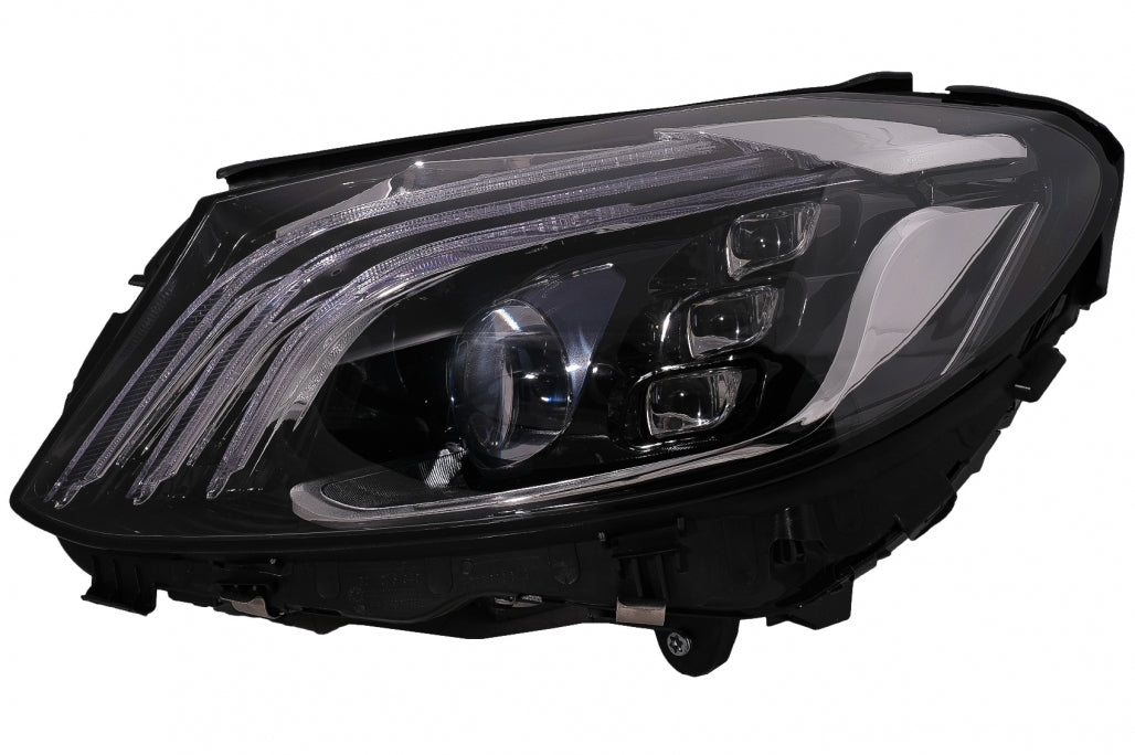 Full LED Headlights W222 Design for Mercedes C-Class W205 S205 (2014–2020) LHD