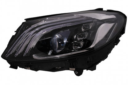 Full LED Headlights W222 Design for Mercedes C-Class W205 S205 (2014–2020) LHD