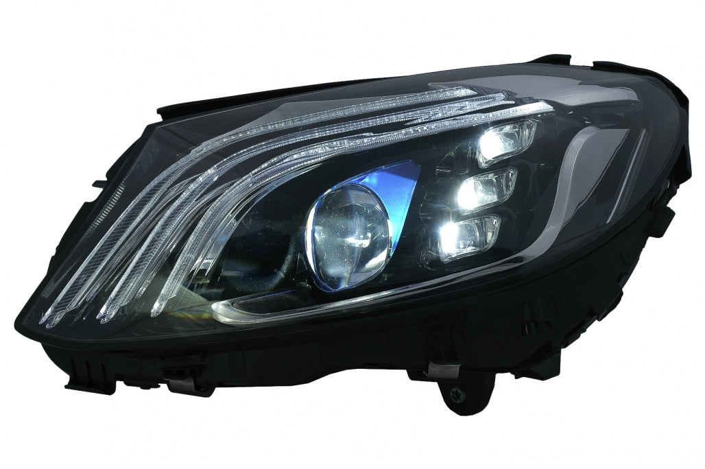 Full LED Headlights W222 Design for Mercedes C-Class W205 S205 (2014–2020) LHD