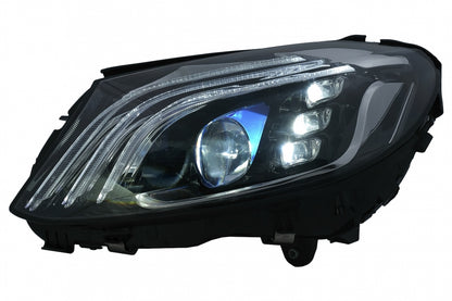 Full LED Headlights W222 Design for Mercedes C-Class W205 S205 (2014–2020) LHD